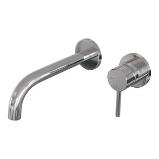 Brauer Stripe inbouw wastafelmengkraan met gebogen uitloop en rozetten model A1 chroom