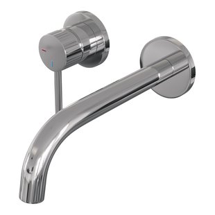 Brauer Stripe inbouw wastafelmengkraan met gebogen uitloop en rozetten model A2 chroom