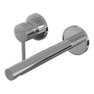 Brauer Stripe inbouw wastafelmengkraan met rechte uitloop en rozetten model A2 chroom