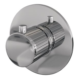 Brauer Stripe losse inbouwthermostaat met in- en afbouwdelen chroom