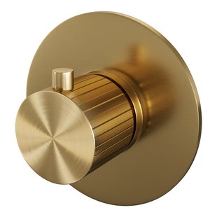 Brauer Stripe losse inbouwthermostaat met in- en afbouwdelen goud geborsteld PVD