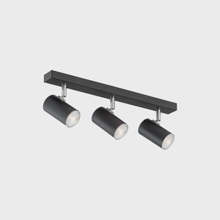 Argon Plafondspot Noah, zwart/chroom, staal, 3-lamps