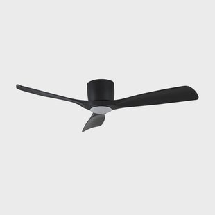 Lucande Smart LED plafondventilator Moneno, zwart, DC, Tuya - Woonkamer - Modern - Metaal
