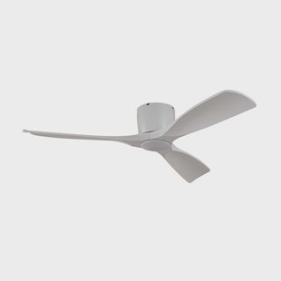 Lucande Smart LED plafondventilator Moneno, wit, DC, Tuya - Woonkamer - Modern - Metaal