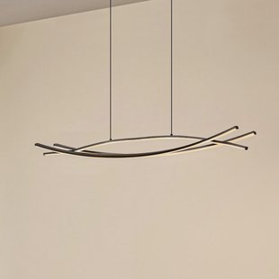 Lucande LED hanglamp Sayori, 98 cm, zwart, dimbaar