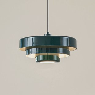 Lindby hanglamp Tivra, groen, Ø 35 cm, metaal, E27