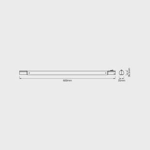 OSRAM LED-lichtbalk TUBEKIT, 60 cm, 3.000 K wit schakelaar