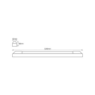 OSRAM LED-lichtbalk POWER BATTEN, 4.000 K, 120 cm, 1-lamp.