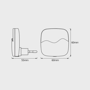 OSRAM LED-stopcontactnachtlampje LUNETTA WAVE, wit, sensor