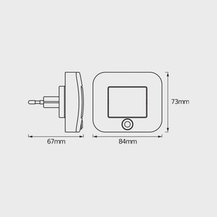OSRAM LED nachtlampje LUNETTA HALL PIR-sensor wit