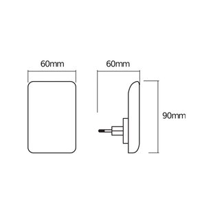 OSRAM LED-stopcontactnachtlampje LUNETTA GLOW wit kunststof