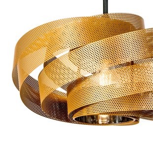 Domiluce Plafondlamp Vento, zwart/goud, metaal, Ø 40 cm, E27