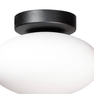 Domiluce Plafondlamp Ufo, zwart/wit, Ø 18 cm, glas, G9