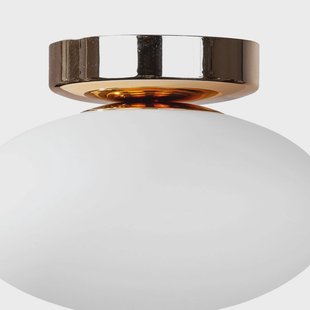 Domiluce Plafondlamp Ufo, goud/wit, Ø 18 cm, glas, G9