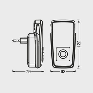 OSRAM LED-stopcontactnachtlampje LUNETTA TORCH wit Accu mobiel