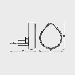 OSRAM LED-stopcontactnachtlampje LUNETTA RAINDROP, sensor, dimbaar