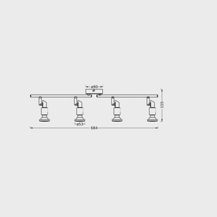OSRAM plafondspot, wit, 4-lamps, metaal, GU10-LED 927 dimbaar