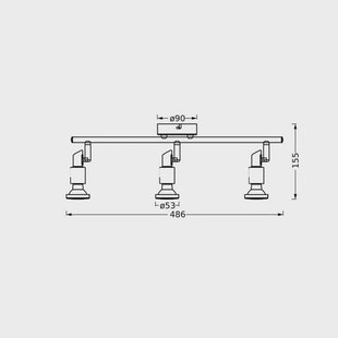 OSRAM plafondspot, wit, 3-lamps, metaal, GU10-LED 927 dimbaar