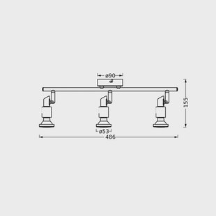 OSRAM plafondspot, zwart 3-lamps GU10-LED 927 dimbaar