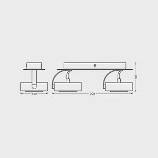OSRAM LED plafondspot VENUS, wit, 2-lamps, metaal 3.000 K