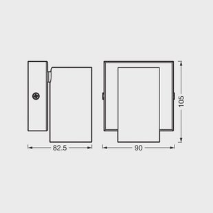 OSRAM wandspot OCTAGON, wit, 1-lamp, GU10-LED 927 dimbaar