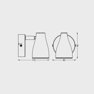 OSRAM plafondspot PEAR, zwart, 1-lamp, GU10-LED 2.700 K