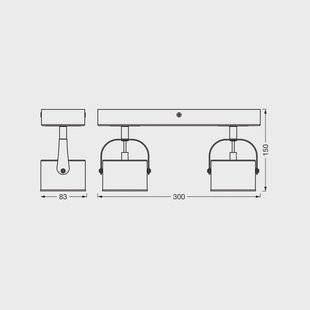 OSRAM LED plafondlamp Jupiter, 2-lamps, zilver, metaal