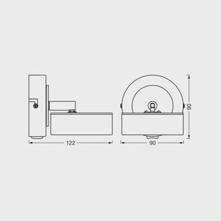 OSRAM LED plafondspot PLUTO, zwart, 1 spot, 3.000 K