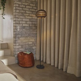 OSRAM vloerlamp BALL, bruin, hoogte 160 cm, golfkarton, E27