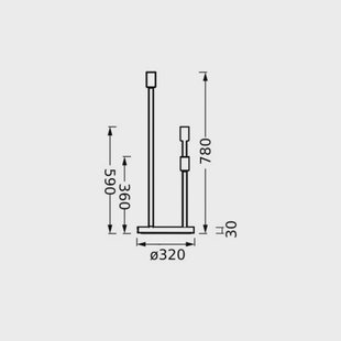 OSRAM vloerlamp DECOR STICK, beige, hoogte 78 cm, 3-lamps
