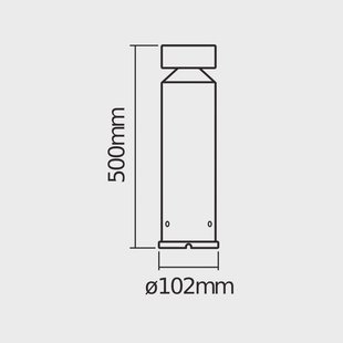 OSRAM LED sokkellamp met fitting ENDURA STYLE CYLINDER, roestvrij staal 50 cm