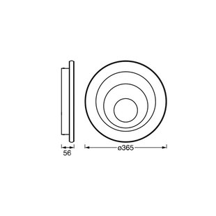 OSRAM LED plafondlamp ORBIS SPIRAL ROUND, Ø 37 cm, wit 38 W