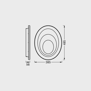 OSRAM LED plafondlamp ORBIS SPIRAL OVAL, Ø 49 cm wit 37 W