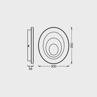 OSRAM LED plafondlamp ORBIS SPIRAL OVAL, Ø 36 cm wit 27 W