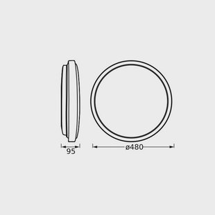 OSRAM LED plafondlamp ORBIS LONDON, wit, Ø 48 cm, metaal