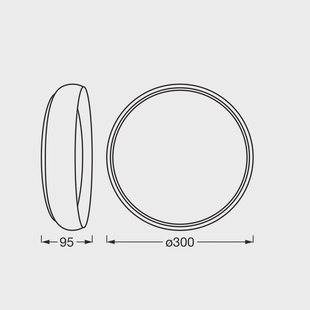 OSRAM LED plafondlamp ORBIS LIVIA, Ø 30 cm, grijs, metaal dimbaar