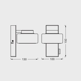 OSRAM LED wandlamp ORBIS FLAME, zwart, metaal, IP44 CCT