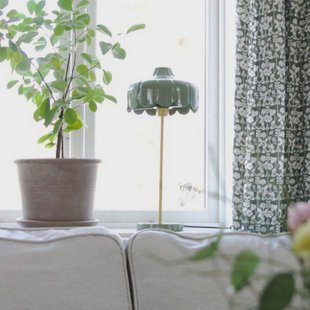 PR Home Tafellamp Wells, groen/goudkleurig, hoogte 50 cm