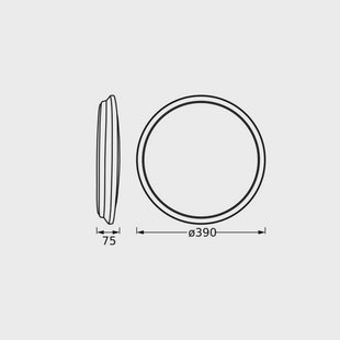 OSRAM LED plafondlamp ORBIS DUBLIN, Ø 39 cm, zilver metaal