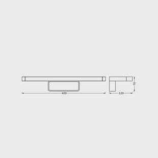 OSRAM LED wandlamp ORBIS DISC BAR, zwart, 40 cm, IP44 CCT
