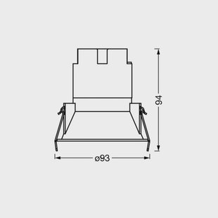 OSRAM LED inbouwspot TWIST, wit/zilver, 830 Ø 9,3 cm metaal