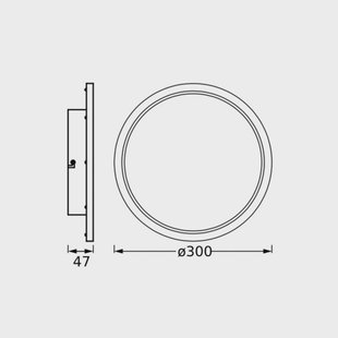 OSRAM LED plafondlamp BATHROOM, zwart, Ø 30 cm, IP44 CCT