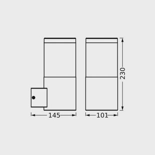 OSRAM buitenwandlamp ENDURA CLASSIC EBRO, roestvrij staal, IP44