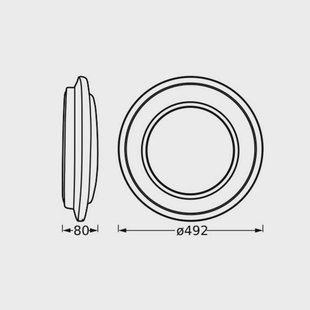 OSRAM LED plafondlamp ORBIS BERLIN, zilver, Ø 49 cm metaal