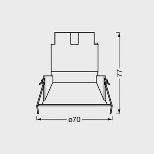 OSRAM LED inbouwspot TWIST, wit/zilver, 840, Ø 7 cm, metaal