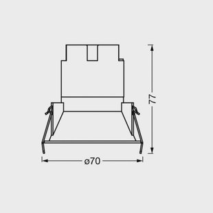 OSRAM LED inbouwspot TWIST, wit/zilver, 830, Ø 7 cm, metaal