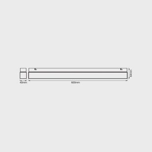 OSRAM LED wandlamp SQUARE, wit, lengte 60 cm, CCT, IP44