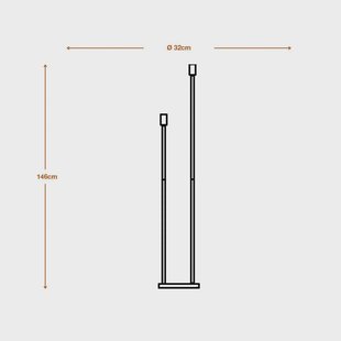 OSRAM vloerlamp DECOR STICK, donkergrijs, hoogte 146 cm 2 x E27