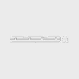 OSRAM vochtbestendige LED lamp SUBMARINE, 126 cm 15 W grijs IP65