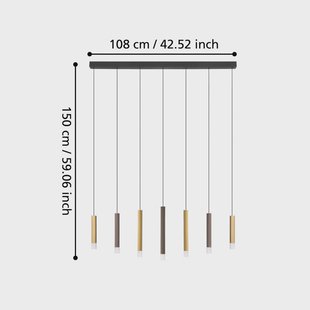 EGLO Stars Of Light LED hanglamp Estanterios, 7-lamps lang